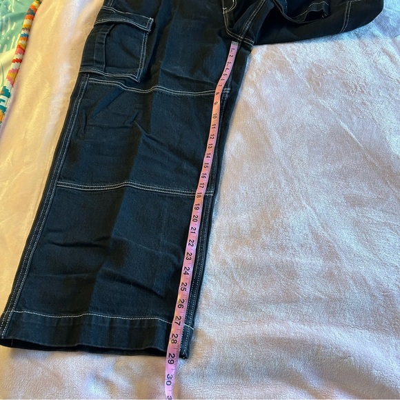 Wild Fable super high rise baggy jean black wide leg cargo jeans size 18 - Picture 10 of 10